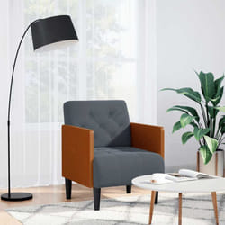 Vidaxl - Fauteuil avec accoudoirs gris foncé 55 cm velours