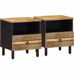 D'un design élégant, ces tables de chevet s’intègrent facilement dans votre chambre ou votre salon et ajoutent un charme inte ...