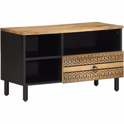 Ce meuble TV robuste de style industriel constitue un supplément intemporel à votre salon ou à votre chambre à coucher. Matér ...
