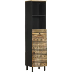 Armoire de salle de bain 38x33,5x160 cm bois massif de manguier - Vidaxl