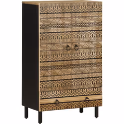 Ce buffet en bois a un design distinctif et ajoutera une touche de style vintage à votre intérieur. Bois de manguier massif : ...
