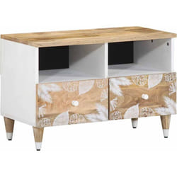 Meuble tv 70x33,5x46 cm bois massif de manguier - Vidaxl