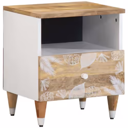 Cette table de chevet au design élégant est un supplément intemporel à votre décoration intérieure. Matériau robuste et stabl ...