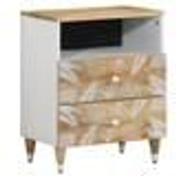 vidaXL Table de chevet 50x33x60 cm bois de manguier massif