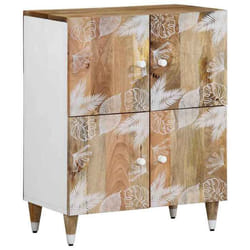 vidaXL Buffet 60x335x75 cm bois de manguier massif armoire placard buffet haut armoire latérale armoire de rangement 4018690
