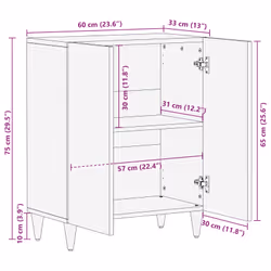Armoires De Rangement Multicolore 60 X 33.4 X 75.1 Cm Vidaxl - Vue supplémentaire 2