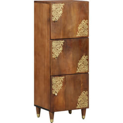 Meuble Haut Marron Miel avec accents dorés Bois de Manguier Massif Vidaxl