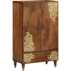 Haut de meuble 60x33x100 cm en bois massif de mangue Vidaxl