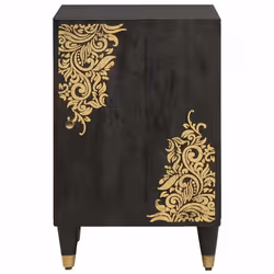 Cabinet De Salle De Bain Avec Stockage Noir 38 X 33 X 58 Cm Vidaxl - Vue supplémentaire 2