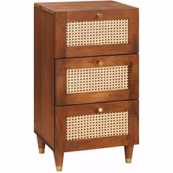 Ce beau buffet, fait en bois de manguier massif et en cannage, rajoute chaleur et élégance à votre espace. Il est parfait pou ...