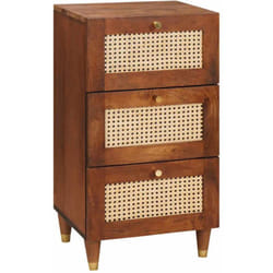 Buffet Marron 40 x 33.5 x 75 cm Rotin et bois de mango massif Vidaxl