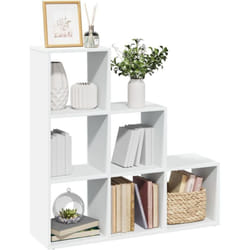 Tagère séparatrice de pièce à 3 niveaux blanc 99x29x99 cm - Vidaxl