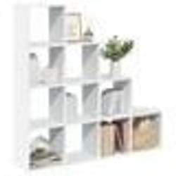 vidaXL Étagère séparatrice de pièce à 4 niveaux blanc 1315x29x1315cm étagère étagère à livres étagère de rangement 857967