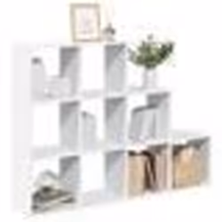 vidaXL Étagère séparatrice de pièce à 3 niveaux blanc 1375x29x1035cm étagère étagère à livres étagère de rangement 857976