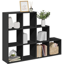 Vidaxl - tagère séparatrice de pièce 3 niveaux noir 137,5x29x103,5 cm
