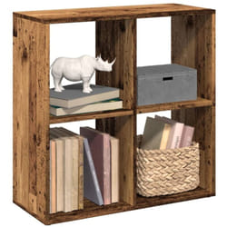 Tagère séparatrice de pièce vieux bois 69,5x29x69,5 cm Vidaxl