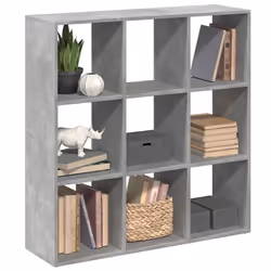 vidaXL Étagère séparatrice de pièce gris béton 102x29x1035 cm étagère étagère à livres étagère de rangement 858042