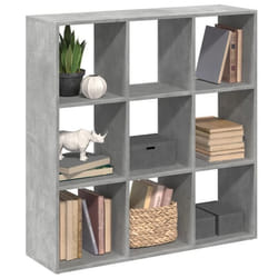 vidaXL Étagère séparatrice de pièce gris béton 102x29x1035 cm étagère étagère à livres étagère de rangement 858042