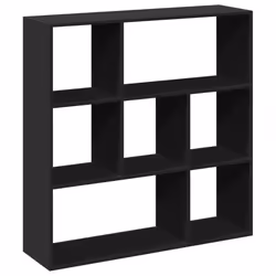 VidaXL 858049, Noir, 7 étagères, Bois, Bois, 70 kg, 10 kg