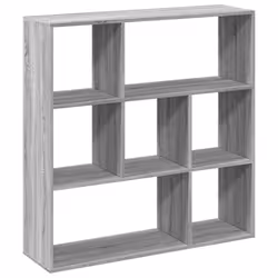 VidaXL 858053, Gris, Chêne, 7 étagères, Bois, Bois, 70 kg, 10 kg