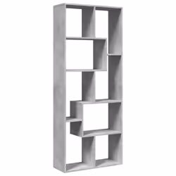 VidaXL 858078, Gris, 8 étagères, Bois, Bois, 100 kg, 10 kg