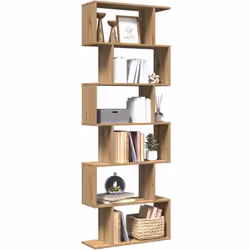 L'étagère séparatrice de pièce allie un design de forme géométrique avec rangement, ce qui est parfait pour organiser votre e ...