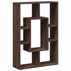 VidaXL 858144, Marron, Chêne, 7 étagères, Bois, Bois, 60 kg, 630 mm