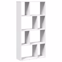 VidaXL 858147, Blanc, 8 étagères, Bois, Bois, 80 kg, 600 mm