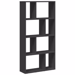 VidaXL 858148, Noir, 8 étagères, Bois, Bois, 80 kg, 600 mm