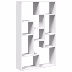 VidaXL 858156, Blanc, 9 étagères, Bois, Bois, 100 kg, 720 mm