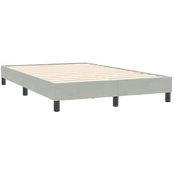Cadre De Lit Sans Matelas Gris Clair 120x210 Cm Velours Vidaxl