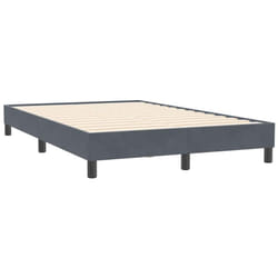 Cadre De Lit Sans Matelas Gris Foncé 120x210 Cm Velours Vidaxl