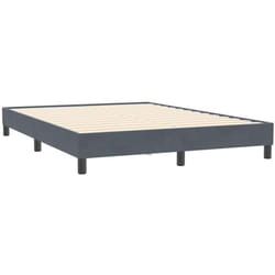 Cadre De Lit Sans Matelas Gris Foncé 140x210 Cm Velours Vidaxl