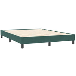 Cadre De Lit Sans Matelas Vert Foncé 140x210 Cm Velours Vidaxl