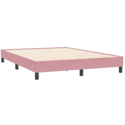 Cadre De Lit Sans Matelas Rose 140x210 Cm Velours Vidaxl