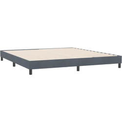 Cadre De Lit Sans Matelas Gris Foncé 180x210 Cm Velours Vidaxl
