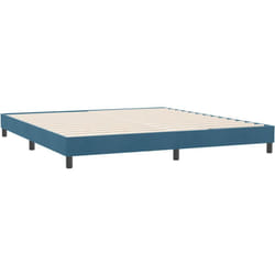 Cadre De Lit Sans Matelas Bleu Foncé 180x210 Cm Velours Vidaxl