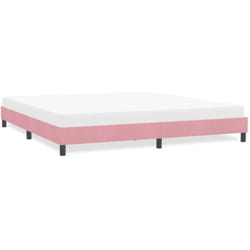 Vidaxl Cadre De Lit Sans Matelas Rose 180x210 Cm Velours