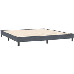Cadre De Lit Sans Matelas Gris Foncé 200x210 Cm Velours Vidaxl