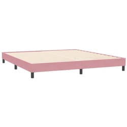 Cadre De Lit Sans Matelas Rose 200x210 Cm Velours Vidaxl