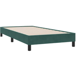 Cadre de lit sans matelas vert foncé 80x220 cm velours Vidaxl