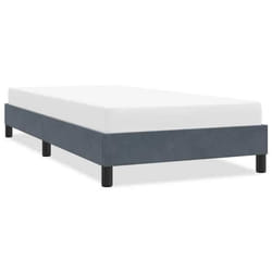Cadre De Lit Sans Matelas Gris Foncé 90x220 Cm Velours Vidaxl