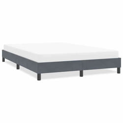 Cadre De Lit Sans Matelas Gris Foncé 140x220 Cm Velours Vidaxl