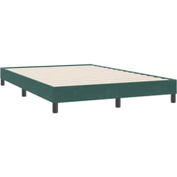 Cadre De Lit Sans Matelas Vert Foncé 140x220 Cm Velours Vidaxl