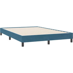Cadre De Lit Sans Matelas Bleu Foncé 140x220 Cm Velours Vidaxl