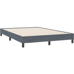Cadre De Lit Sans Matelas Gris Foncé 160x220 Cm Velours Vidaxl