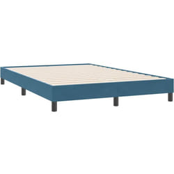 Cadre De Lit Sans Matelas Bleu Foncé 160x220 Cm Velours Vidaxl