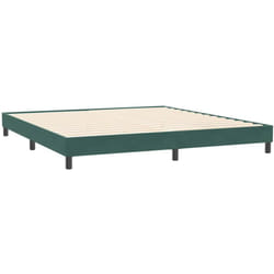 Cadre De Lit Sans Matelas Vert Foncé 200x220 Cm Velours Vidaxl