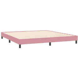 Cadre De Lit Sans Matelas Rose 200x220 Cm Velours Vidaxl