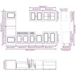 VidaXL 3314734 Armoire de rangement de salle à manger et de cuisine - Vue supplémentaire 8